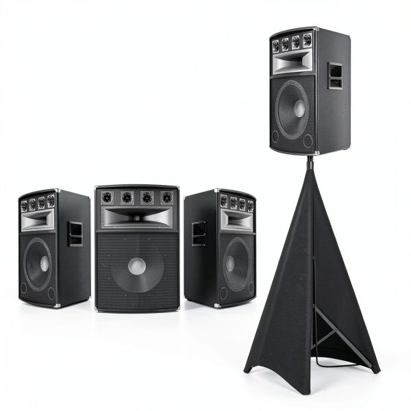 Pyle Speaker Stand Scrim Black Lycra Spandex Stretchable-2