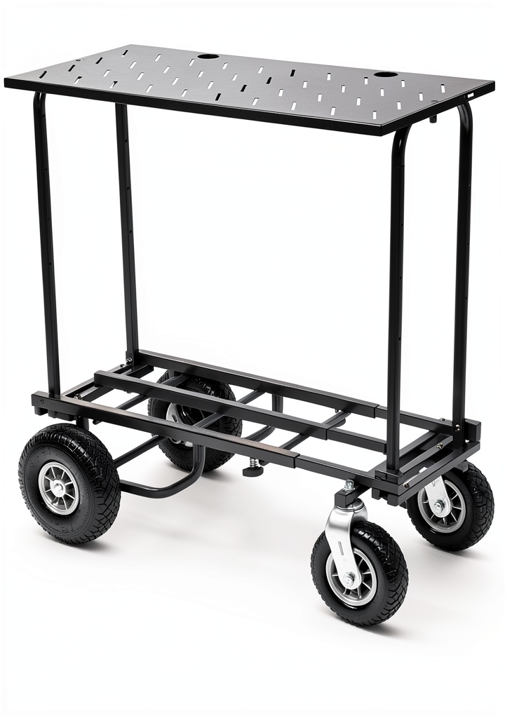 OnStage Metal Utility Cart with 2 shelves
