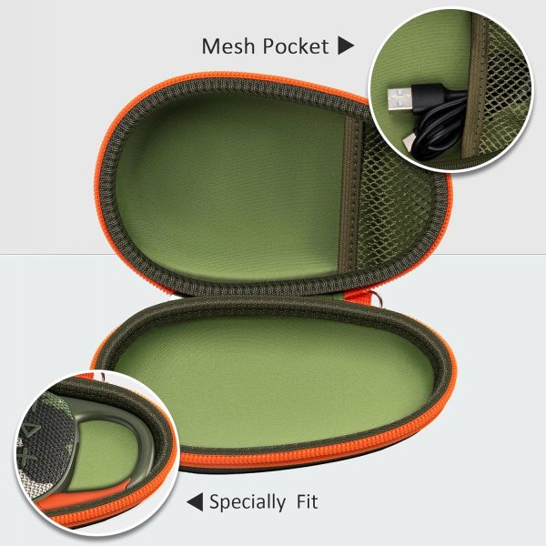 JBL Clip 5 Speaker Case Green Bag Protection-4