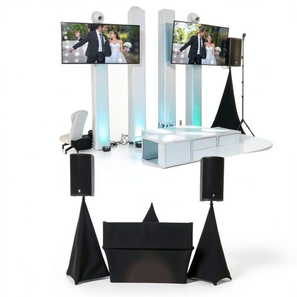 Pyle Speaker Stand Scrim Black Lycra Spandex Stretchable-4
