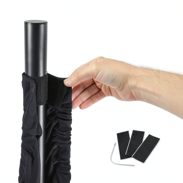 Pyle Speaker Stand Scrim Black Lycra Spandex Stretchable-3