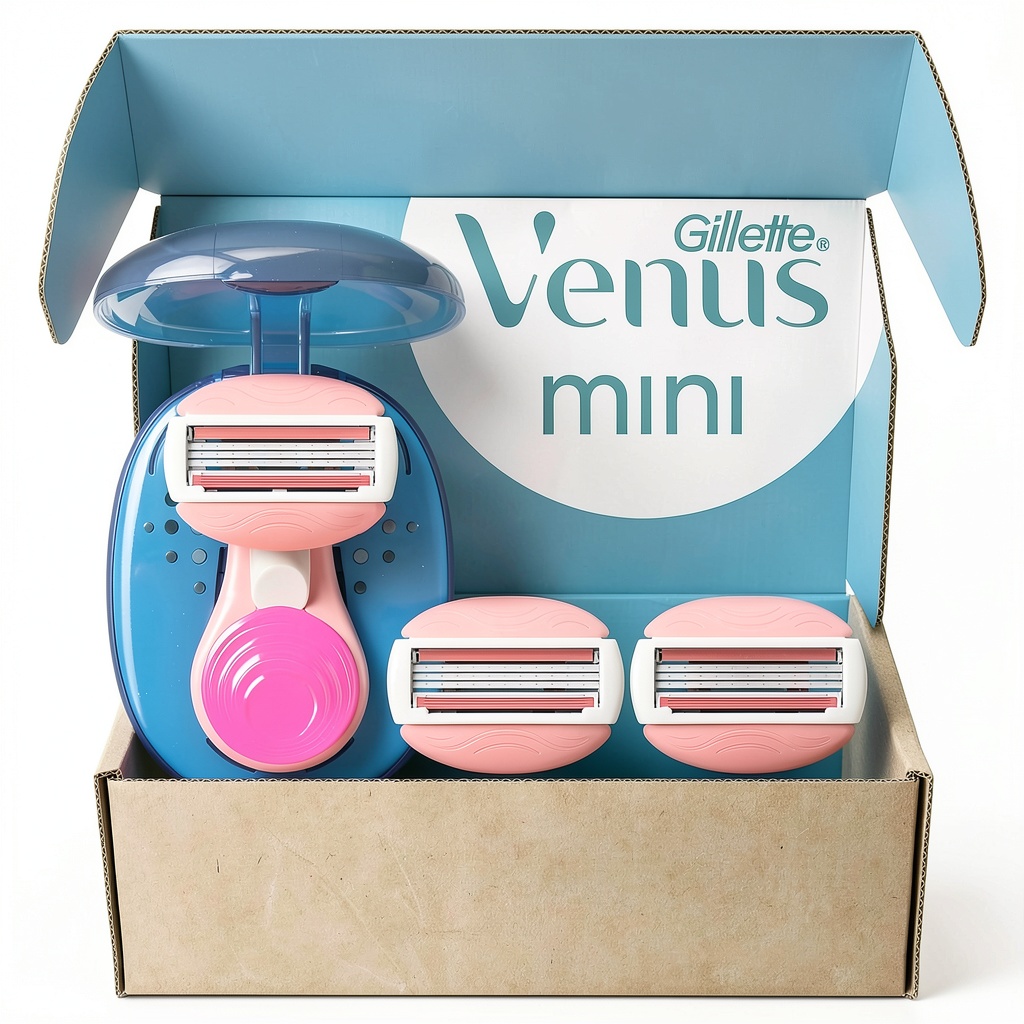 Venus 3 Blade Razor compact travel case