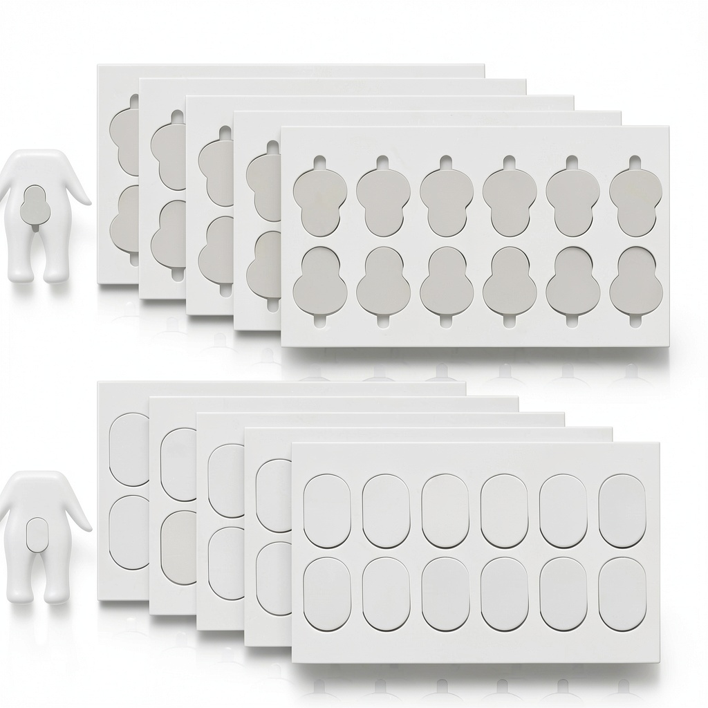 Installing Lyreh Double‑Sided Tape 120pcs Clear for Dolls on a wooden desk