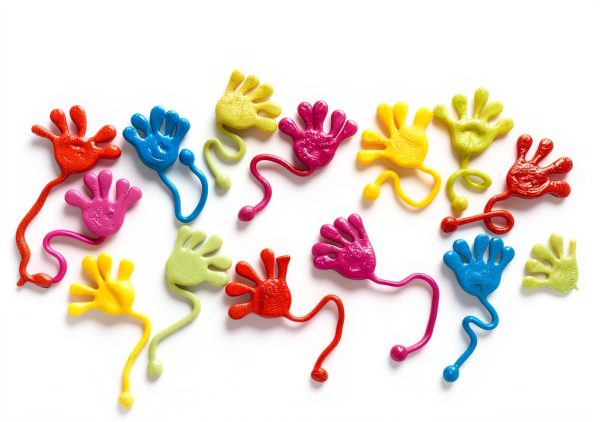 Sticky Toys Glitter Hand Set 36pcs Non Toxic TPR Kids Craft Adhesive-1