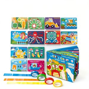 SpriteGru Reusable Tape Activity Book with 30 Scenes and 8.9x5.5in-0