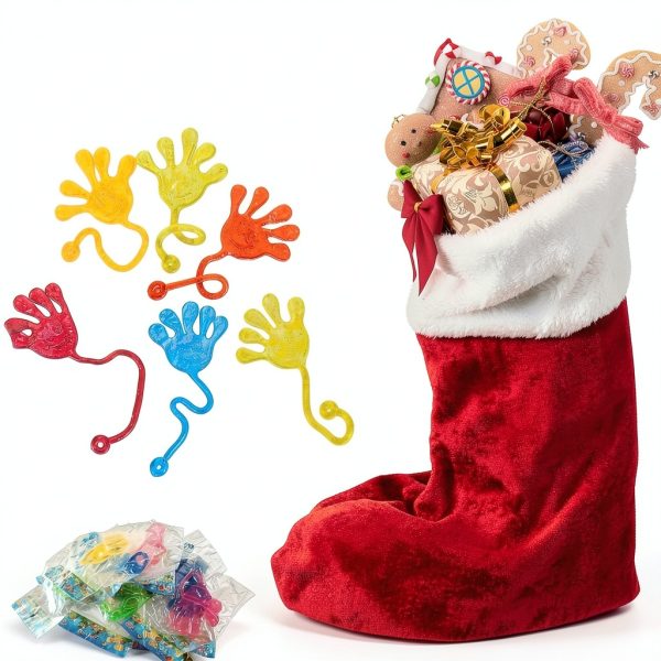 Sticky Toys Glitter Hand Set 36pcs Non Toxic TPR Kids Craft Adhesive-5