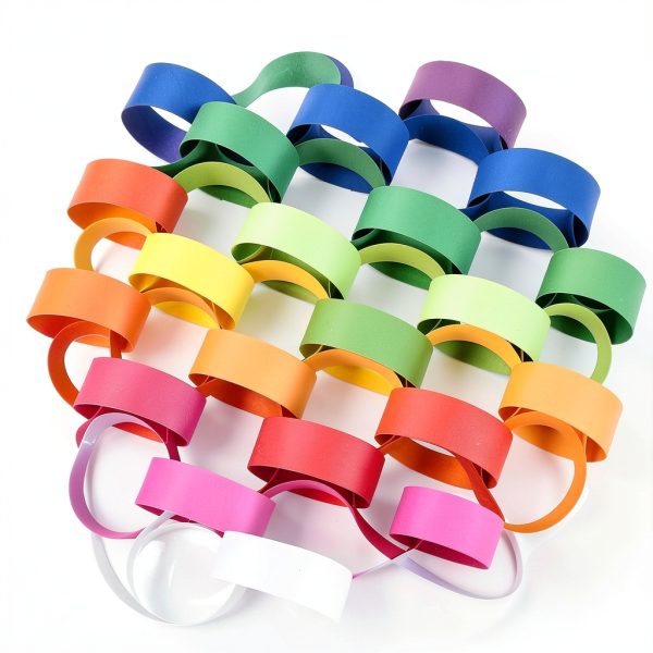 Paper Chains 800 pcs 10 Color Decorative Tape Set by FYSUIMU-0