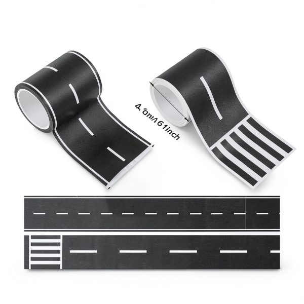 Ouligay Kids Road Tape for Toy Cars Durable Paper Resin Race Track-2