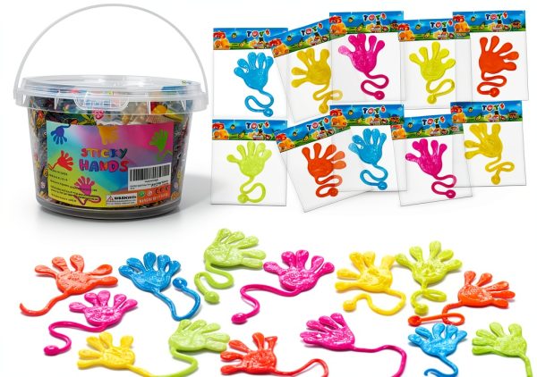 Sticky Toys Glitter Hand Set 36pcs Non Toxic TPR Kids Craft Adhesive-0
