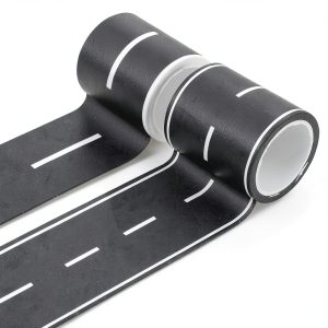 Ouligay Kids Road Tape for Toy Cars Durable Paper Resin Race Track-0