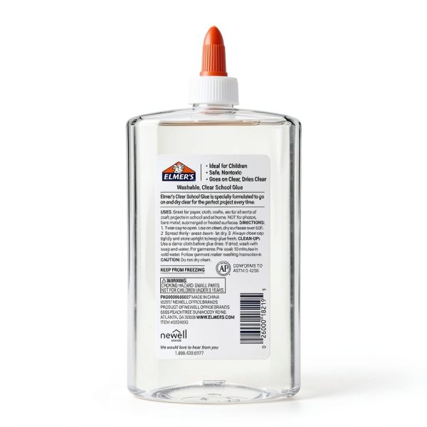 Elmer's Liquid School Glue 16oz Clear Washable Adhesive Model 2024693-1