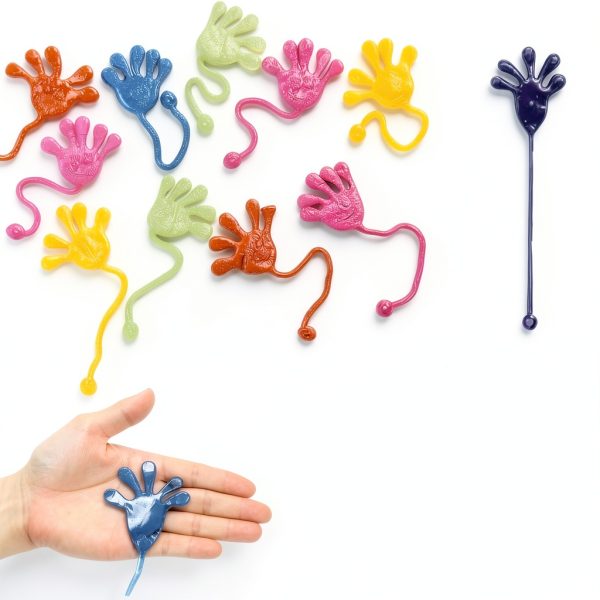 Sticky Toys Glitter Hand Set 36pcs Non Toxic TPR Kids Craft Adhesive-2