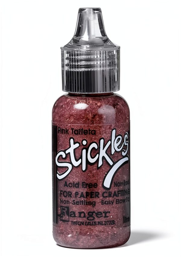 Ranger Glitter Glue Pink Liquid Adhesive 14ml Needle Tip Applicator-0