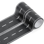 WJIAAA Black Roadway Track Tape - Easy Apply, Residue-Free, 12in Roll-0