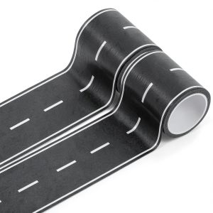 WJIAAA Black Roadway Track Tape - Easy Apply, Residue-Free, 12in Roll-0