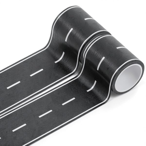 WJIAAA Black Roadway Track Tape - Easy Apply, Residue-Free, 12in Roll-0