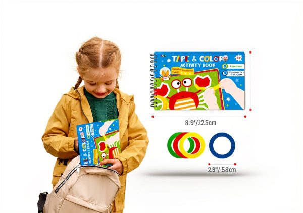 SpriteGru Reusable Tape Activity Book with 30 Scenes and 8.9x5.5in-1