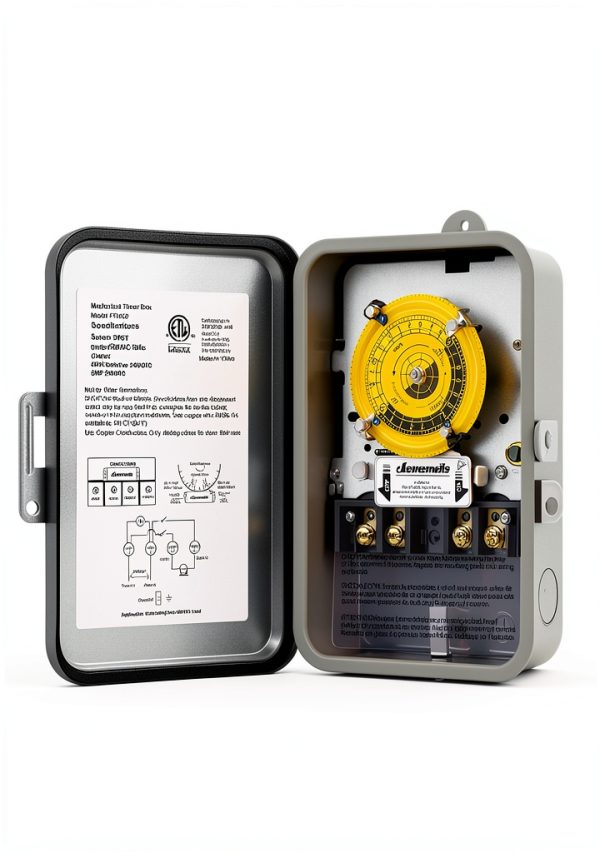 24 Hour Timer Switch Dewenwils DPST 5HP 40A Metal Enclosure-5