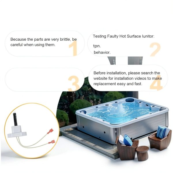 R0457502 Surface Ignitor for JXi Pool & Spa Heaters 17in Lead MGT Wire-6