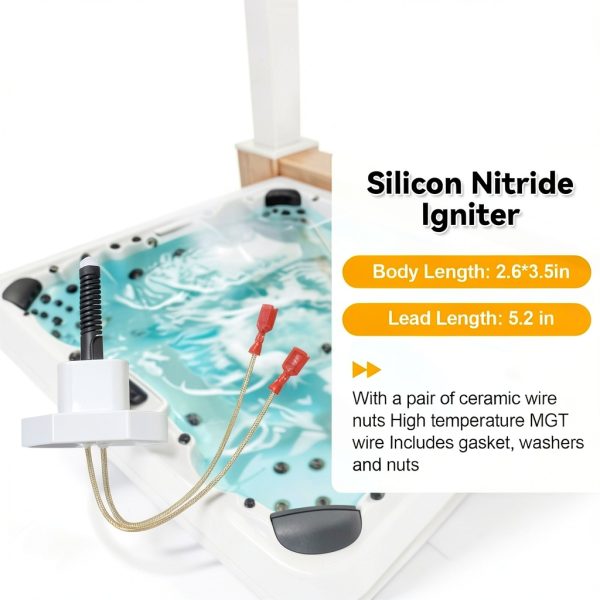 R0457502 Surface Ignitor for JXi Pool & Spa Heaters 17in Lead MGT Wire-1