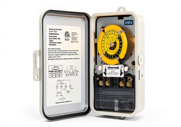 24 Hour Timer Switch Dewenwils DPST 5HP 40A Metal Enclosure-0